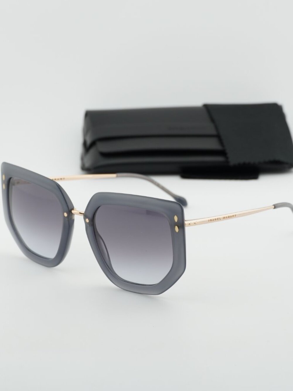 Isabel Marant IM 0149/S 0FT3 GB Geometric Sunglasses - Grey/Gold - Picture 11 of 12